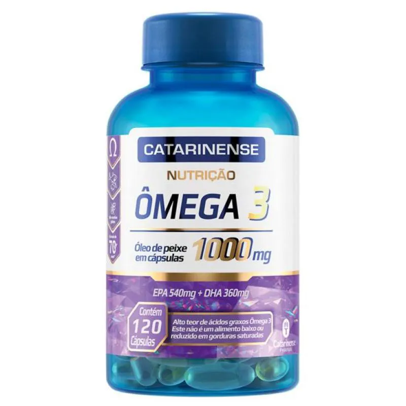 ÔMEGA 3 1000MG C/120 CáPSULAS - CATARINENSE