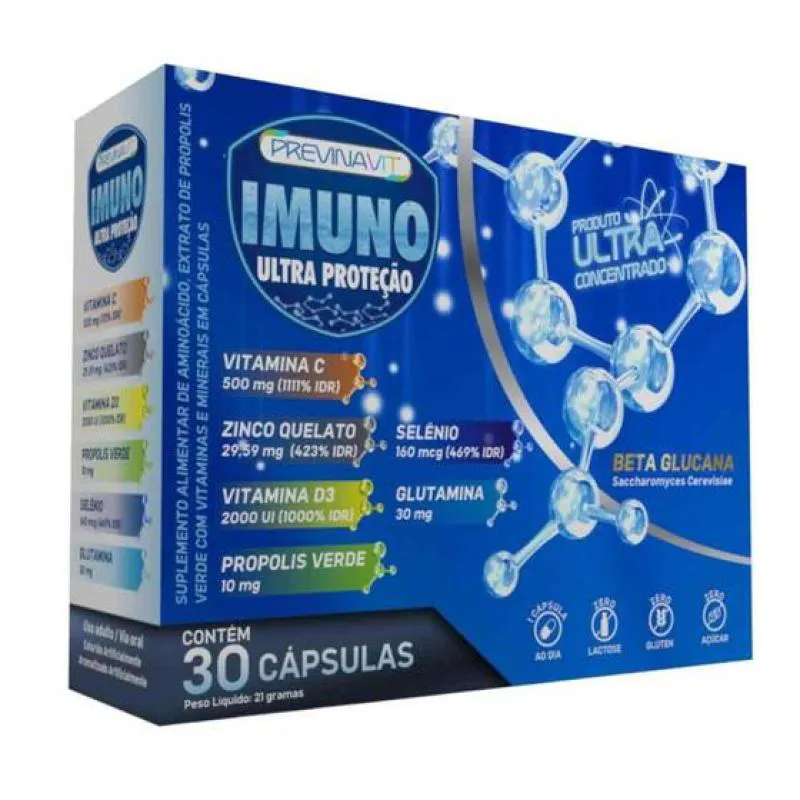 PREVINAVIT IMUNO ULTRA PROTEçãO C/30 CáPSULAS