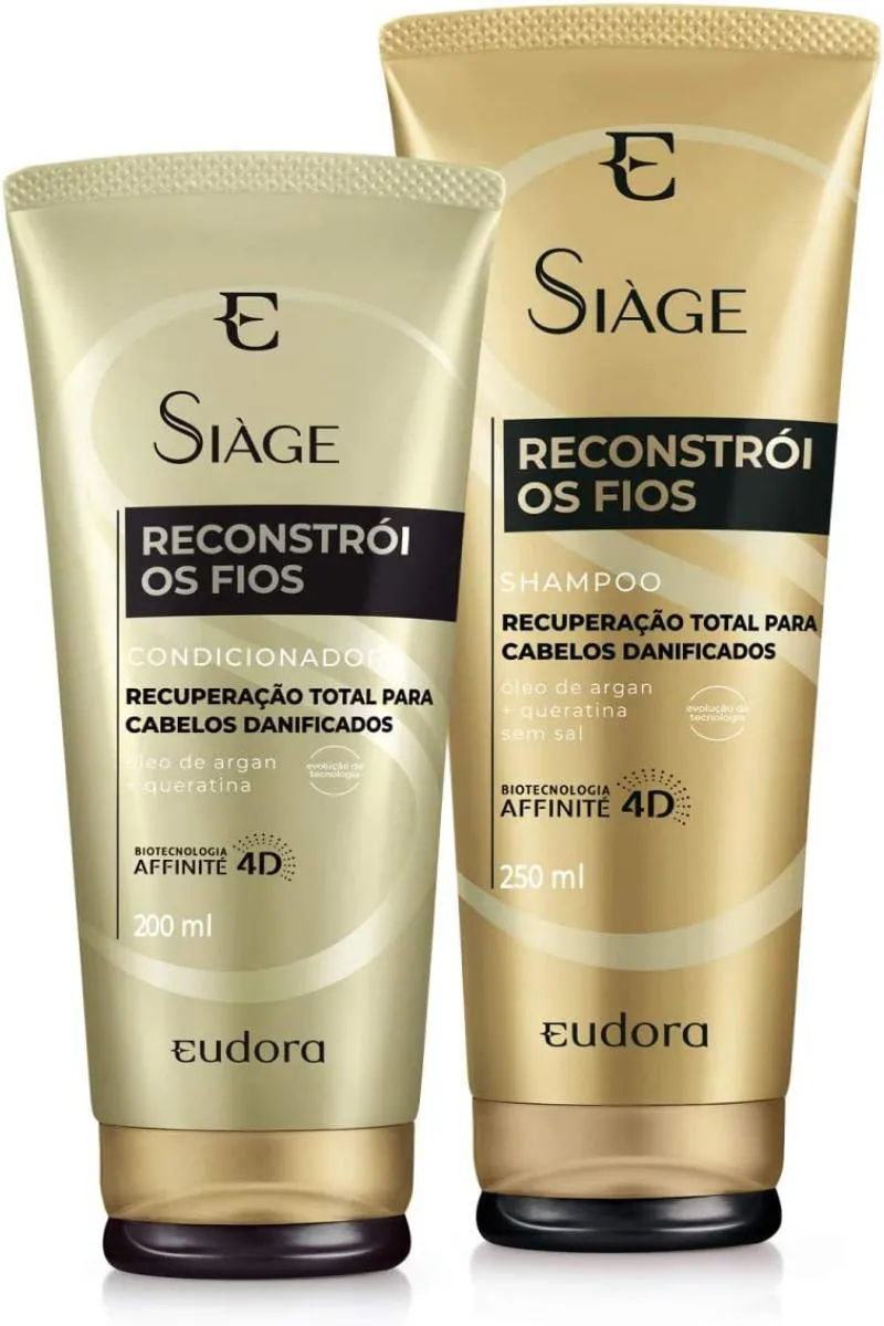 EUDORA KIT SIàGE RECONSTRóI OS FIOS SHAMPOO + CONDICIONADOR (NOVA VERSãO)