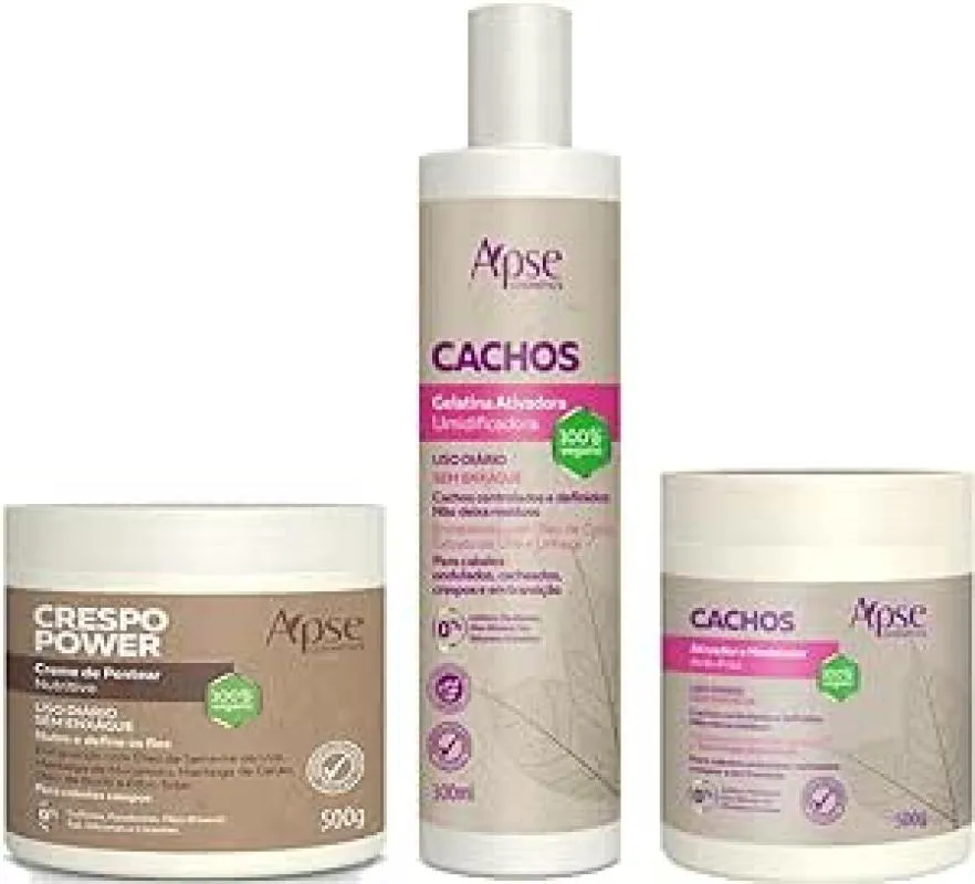 APSE CACHO ATIV 500GR E GELAT 300ML+C. POWER C.PENTEAR 500GR