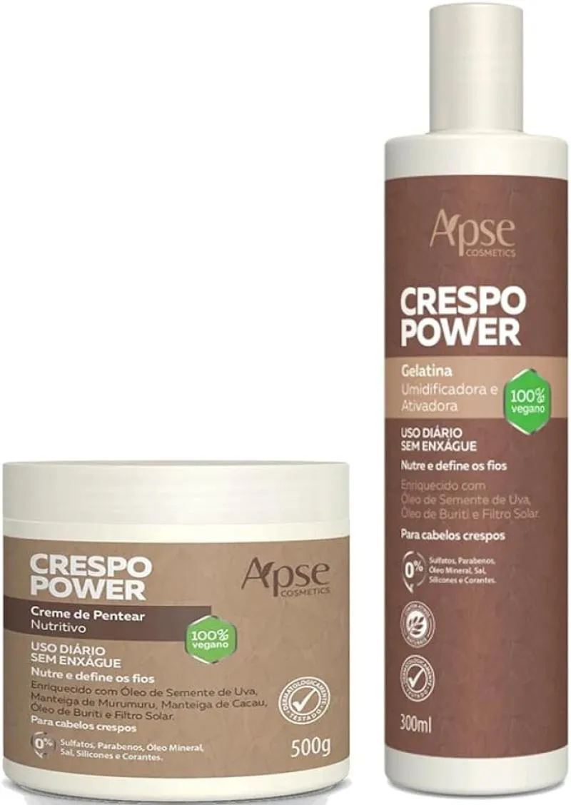 APSE CRESPO POWER GELATINA 300 ML + CREME DE PENTEAR 500 GR