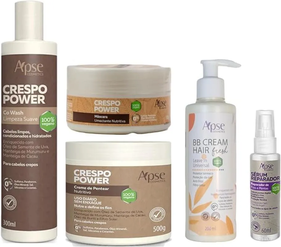 APSE CRESPO POWER CO WASH E GELATINA E MáSCARA + BB CREAM