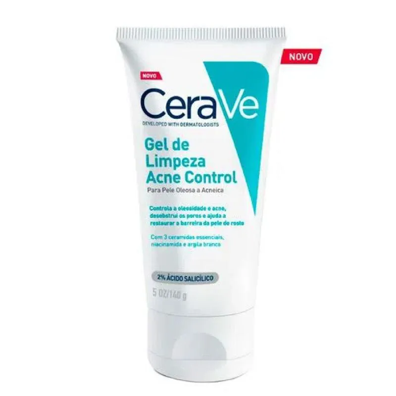 GEL DE LIMPEZA FACIAL CERAVE ACNE CONTROL - 140G