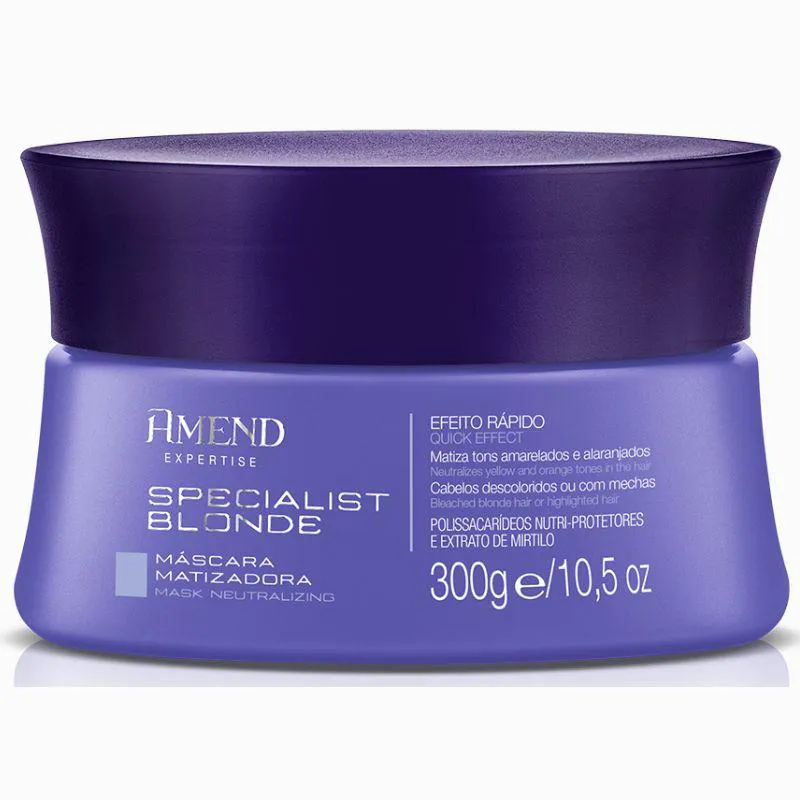 MáSCARA MATIZADORA CAPILAR SPECIALIST BLONDE 300G - AMEND