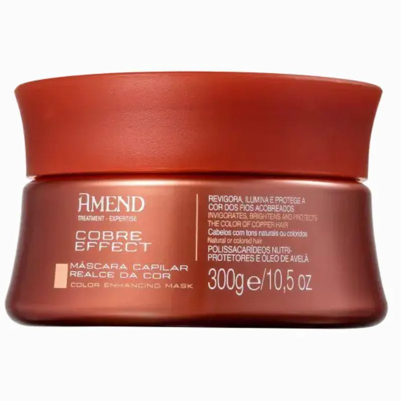 MáSCARA CAPILAR REALCE DA COR COBRE EFFECT 300G - AMEND