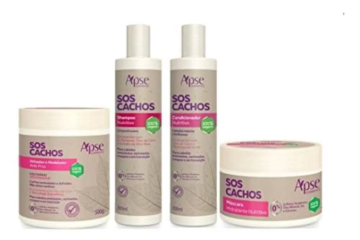 APSE CACHOS SHAMPOO E CONDICIONADOR E MáSCARA E ATIVADOR