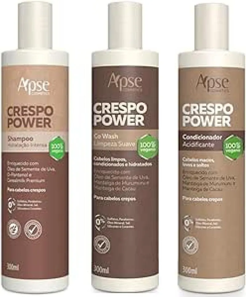APSE CRESPO POWER SHAMPOO E CO WASH E CONDICIONADOR
