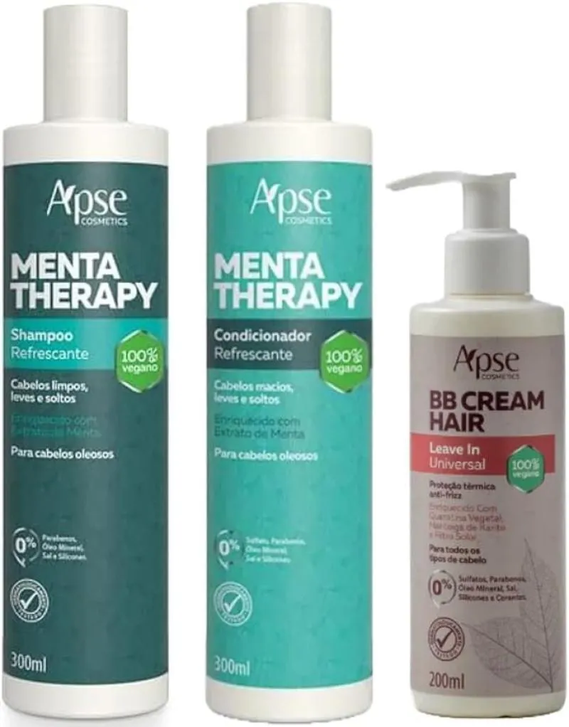 APSE MENTA THERAPY SHAMPOO E CONDICIONADOR + BB CREAM