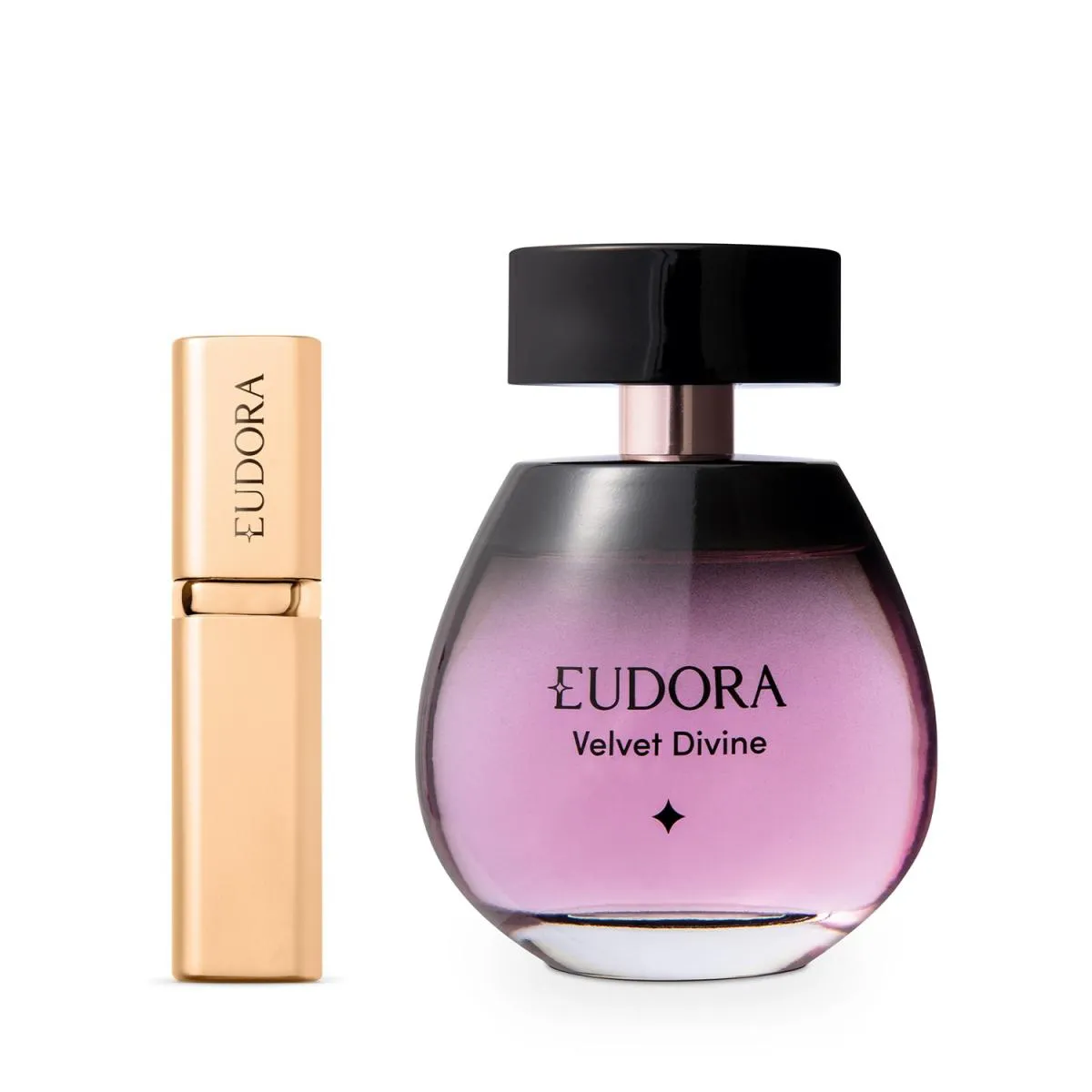 Combo Eudora Velvet Divine Desodorante Colônia 100Ml + Vaporizador Porta-Perfume