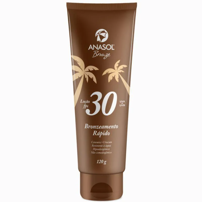 LOçãO BRONZEADORA FPS 30 120G - ANASOL