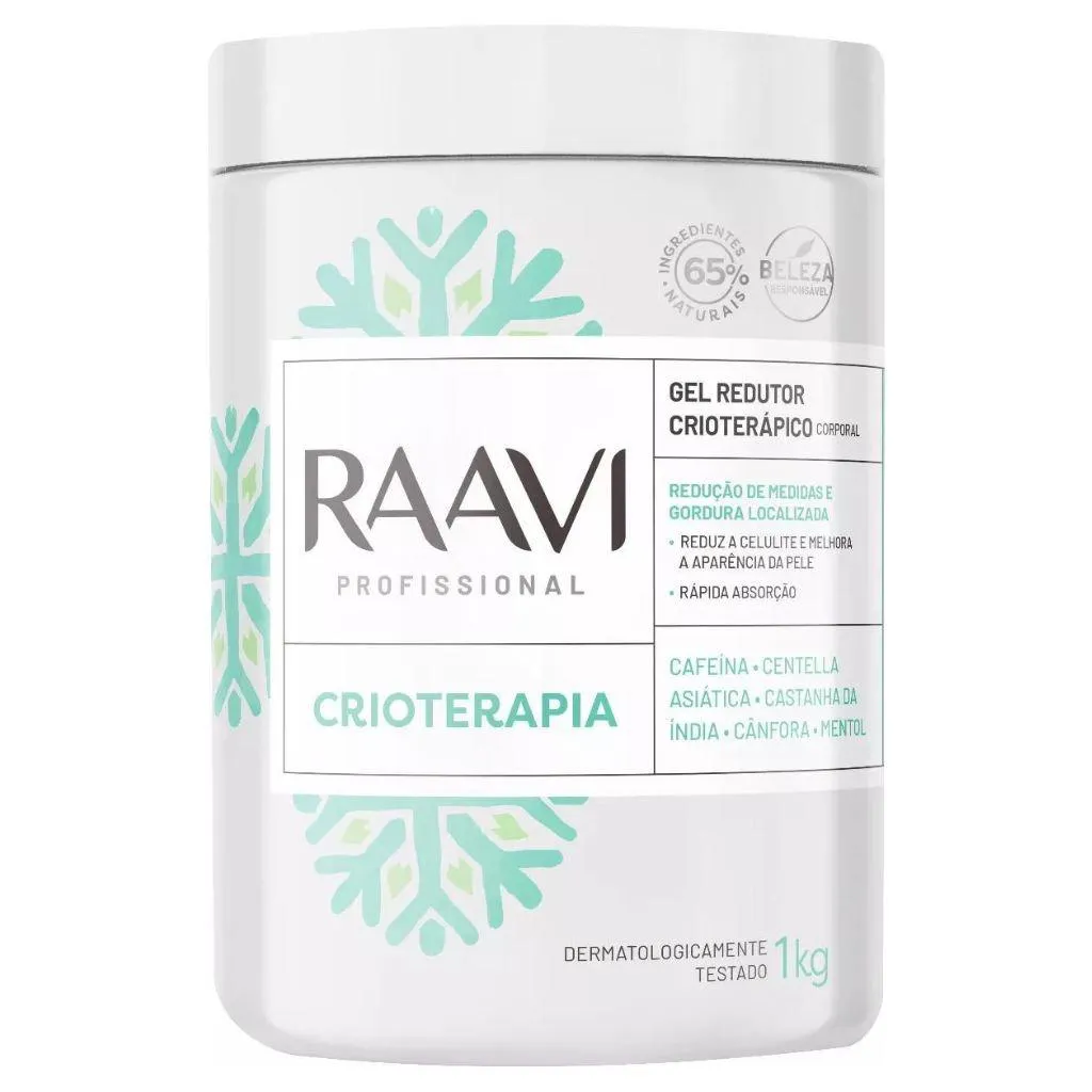GEL REDUTOR CRIOTERAPIA CORPORAL MENTOL 1KG RAAVI