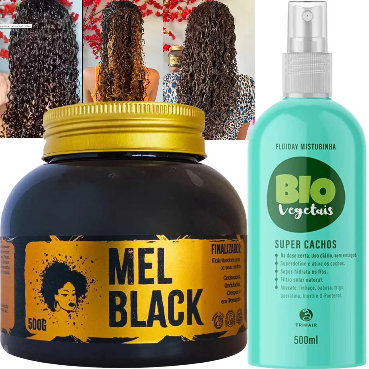 FINALIZADOR DE CACHOS MEL BLACK 500G - FLUIDAY SUPER CACHOS