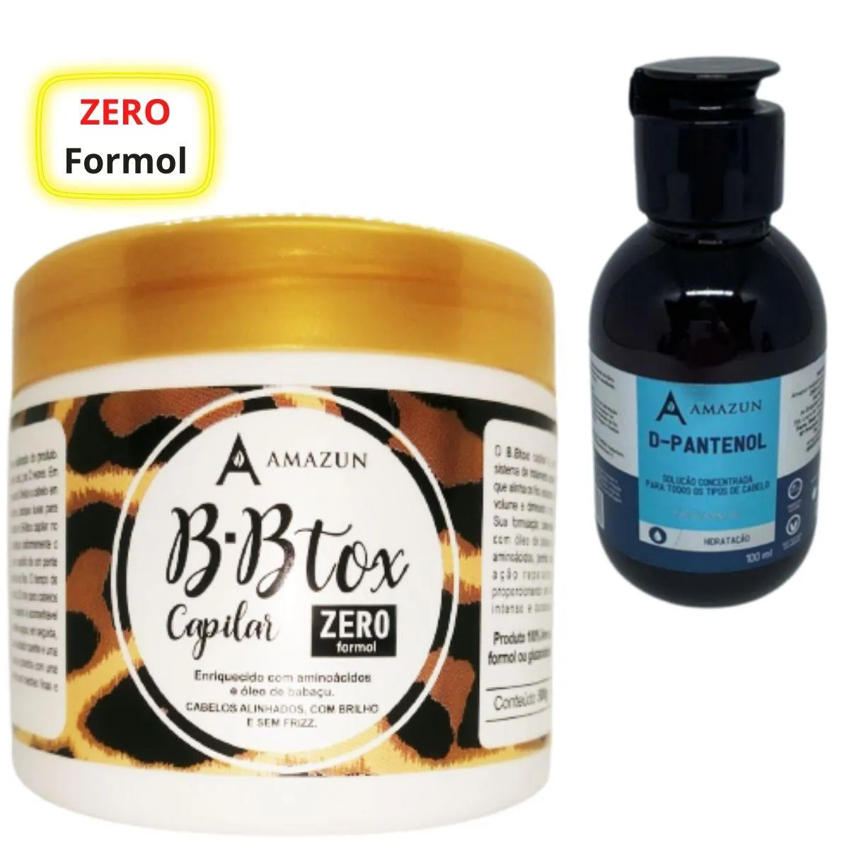 BTOX ZERO FORMOL 500G EM FORMOL - D-PANTENOL DE 100ML