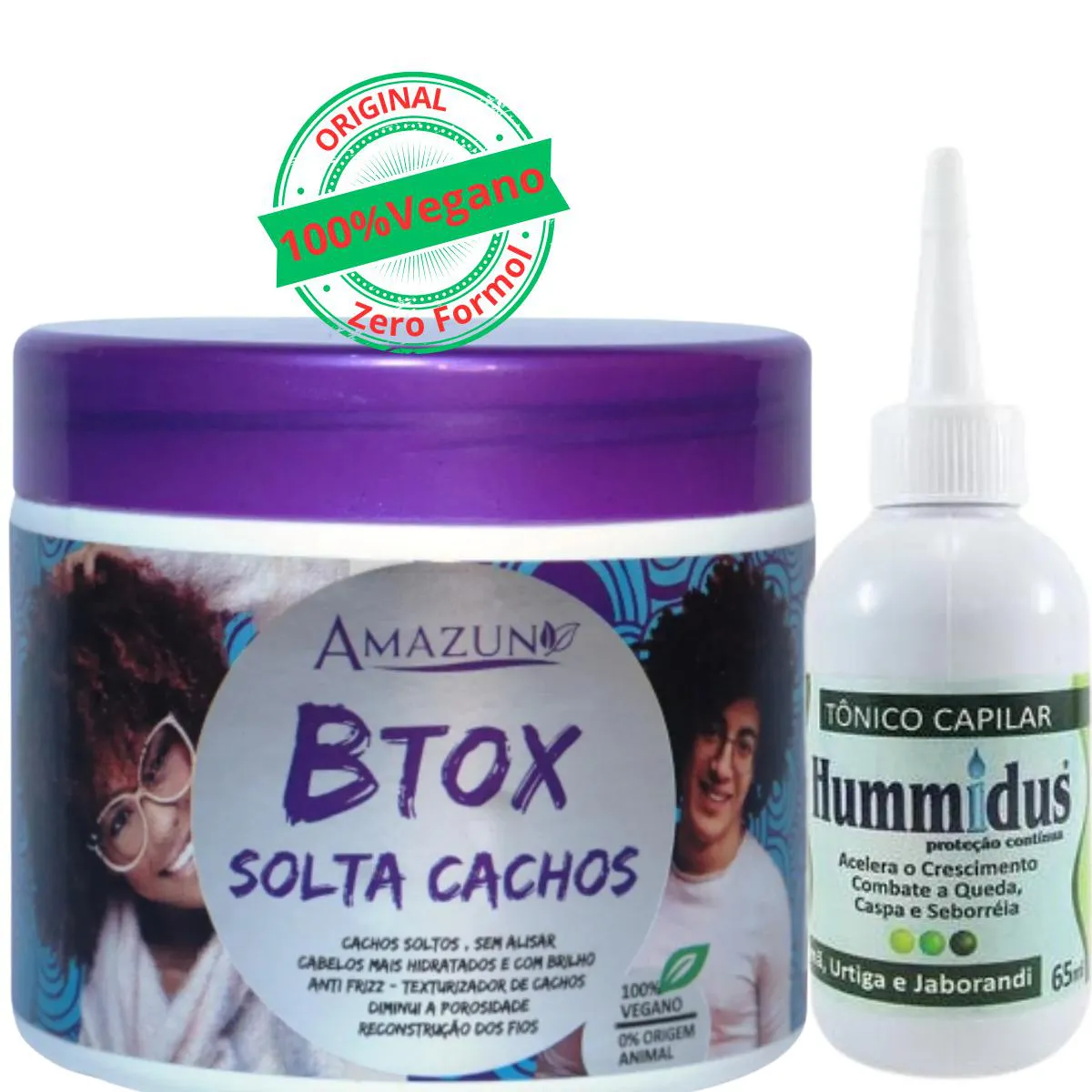 AMAZUN BTOX SOLTA CACHOS ANTI FRIZZ 500G  - TôNICO CRESCIMENTO ANTIQUEDA E CASPA
