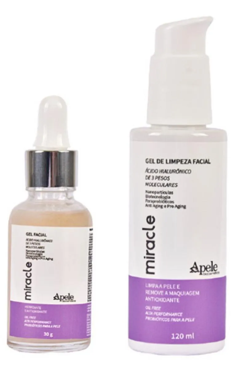 KIT GEL FACIAL  HIDRATANTE E DE LIMPEZA - MIRACLE