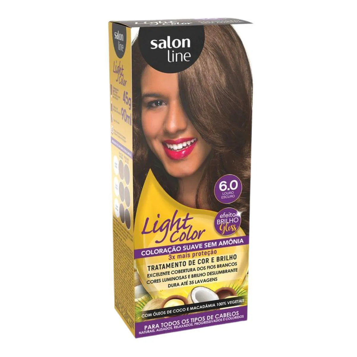 Coloração Suave Salon Line Light Color 6.0 Louro Escuro