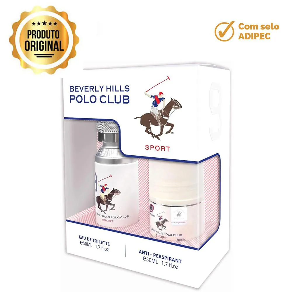 Kit Polo Club Sport Nº9 Beverly Hills Masculino Eau de Toilette 50ml+ Desodorante Roll-On 50ml