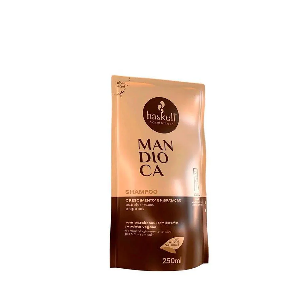SHAMPOO EM REFIL HASKELL MANDIOCA - 250ML