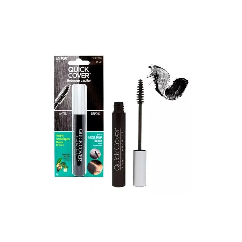 MáSCARA DE RETOQUE CAPILAR BRUSH-IN - KISS NEW YORK Castanho Escuro