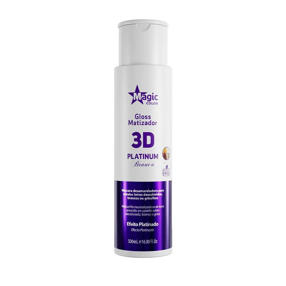 MAGIC COLOR 3D PLATINUM BRANCO MATIZADOR 500MLS