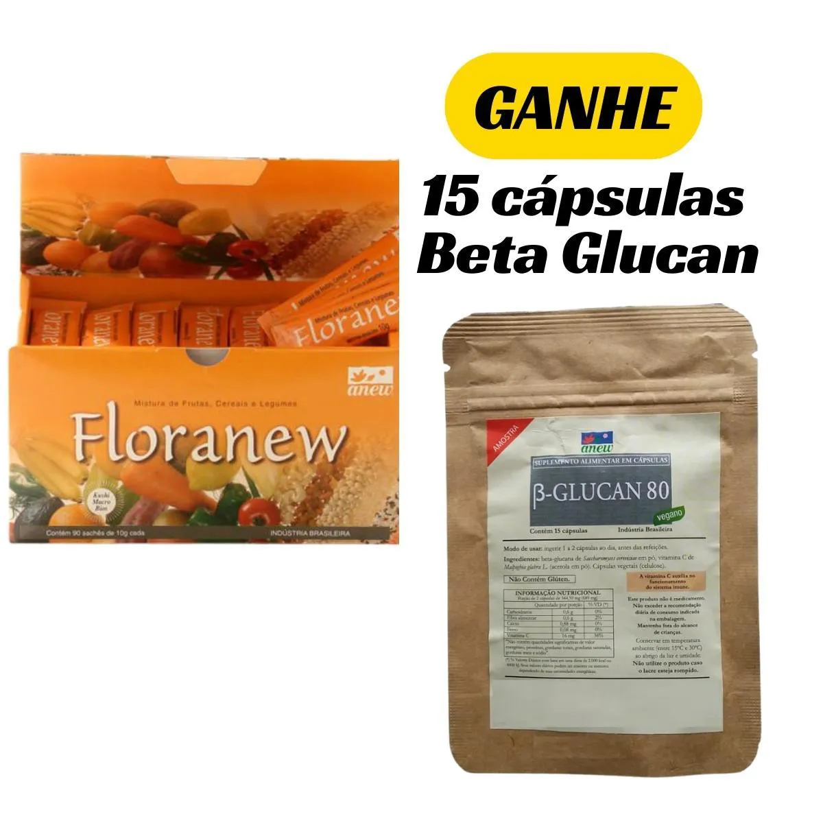 FLORANEW ANEW 90 SACHêS + 15 CáPS BETA GLUCAN 250 ANEW