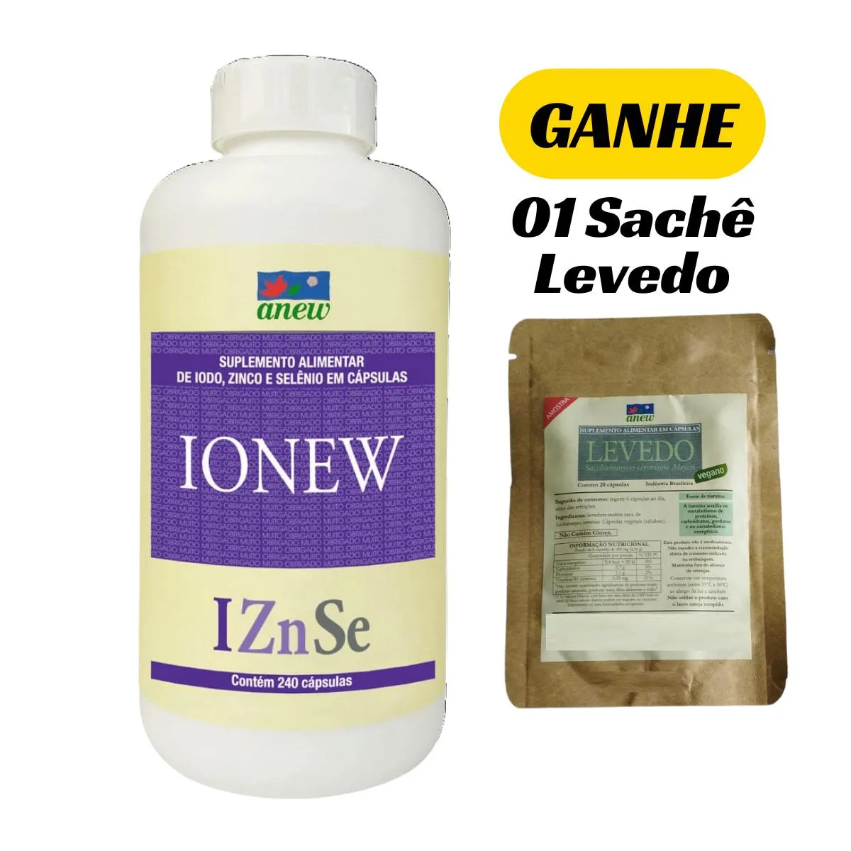 IONEW ANEW 240 CAPS + 01 SACHê LEVEDO ANEW