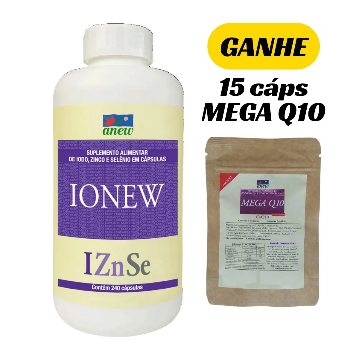 IONEW ANEW 240 CAPS + 01 SACHê MEGA Q10 ANEW