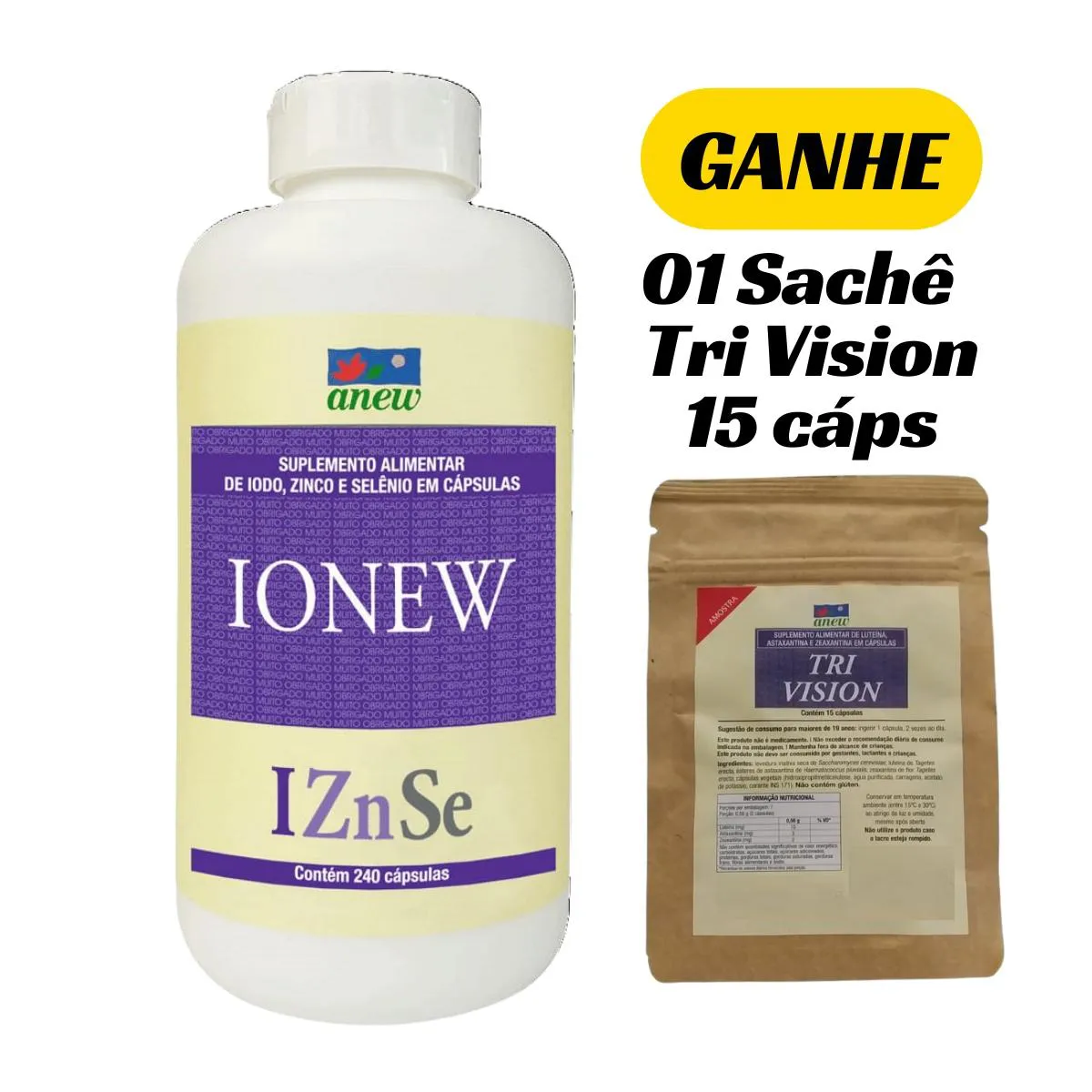 IONEW ANEW 240 CAPS + 01 SACHê TRI VISION ANEW