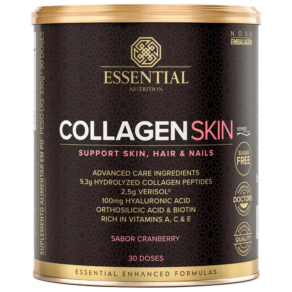 COLLAGEN SKIN VERISOL + ÁCIDO HIALURôNICO - CRANBERRY - 330G - ESSENTIAL NUTRITION