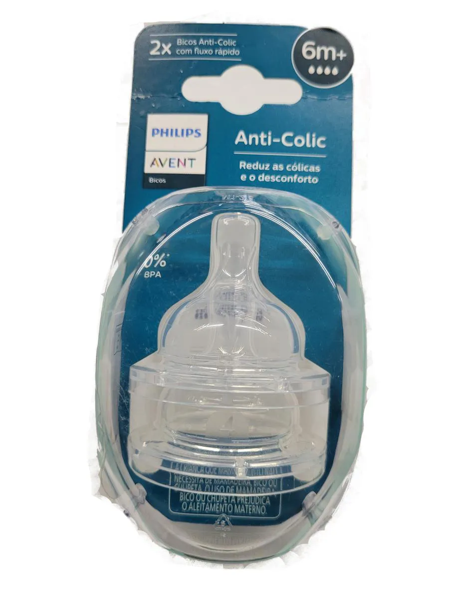 BICO MAMADEIRA 3.0 N°4 6M+ 2 UNIDADES PHILIPS AVENT CLASSIC