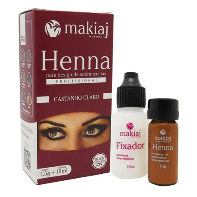 HENNA PARA SOBRANCELHA CASTANHO CLARO MAKIAJ 1,5G