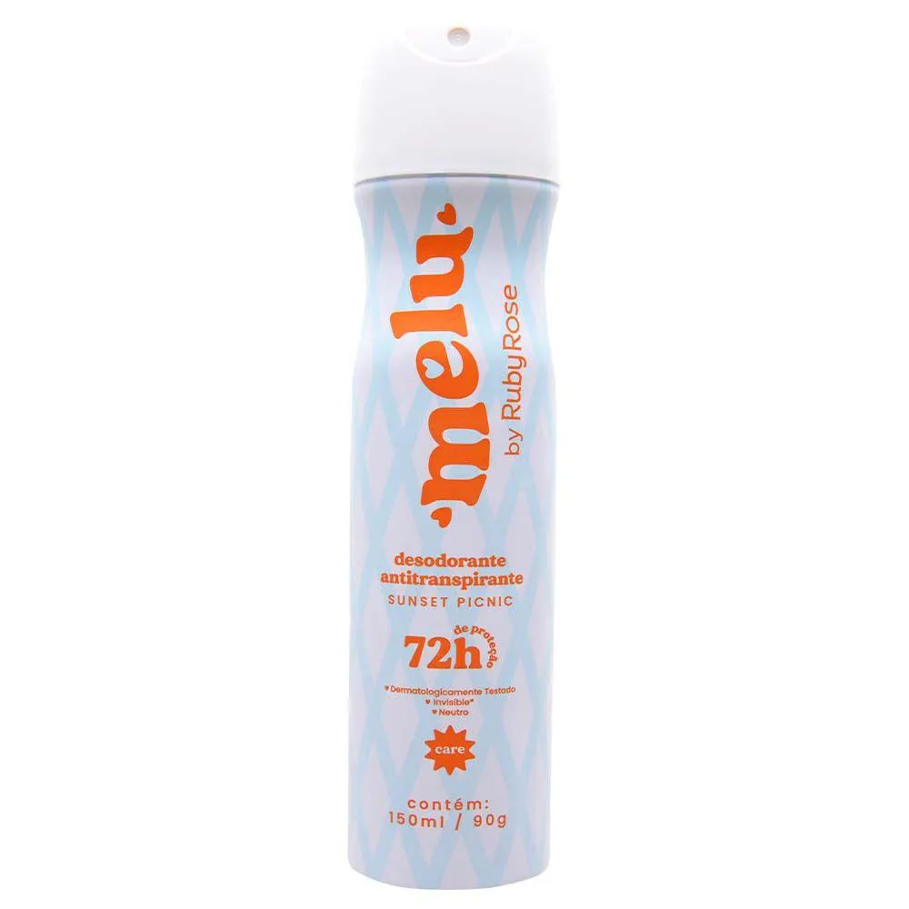 Desodorante Antitranspirante Aerosol Melu by Ruby Rose Sunset Picnic Feminino 72h 150ml 