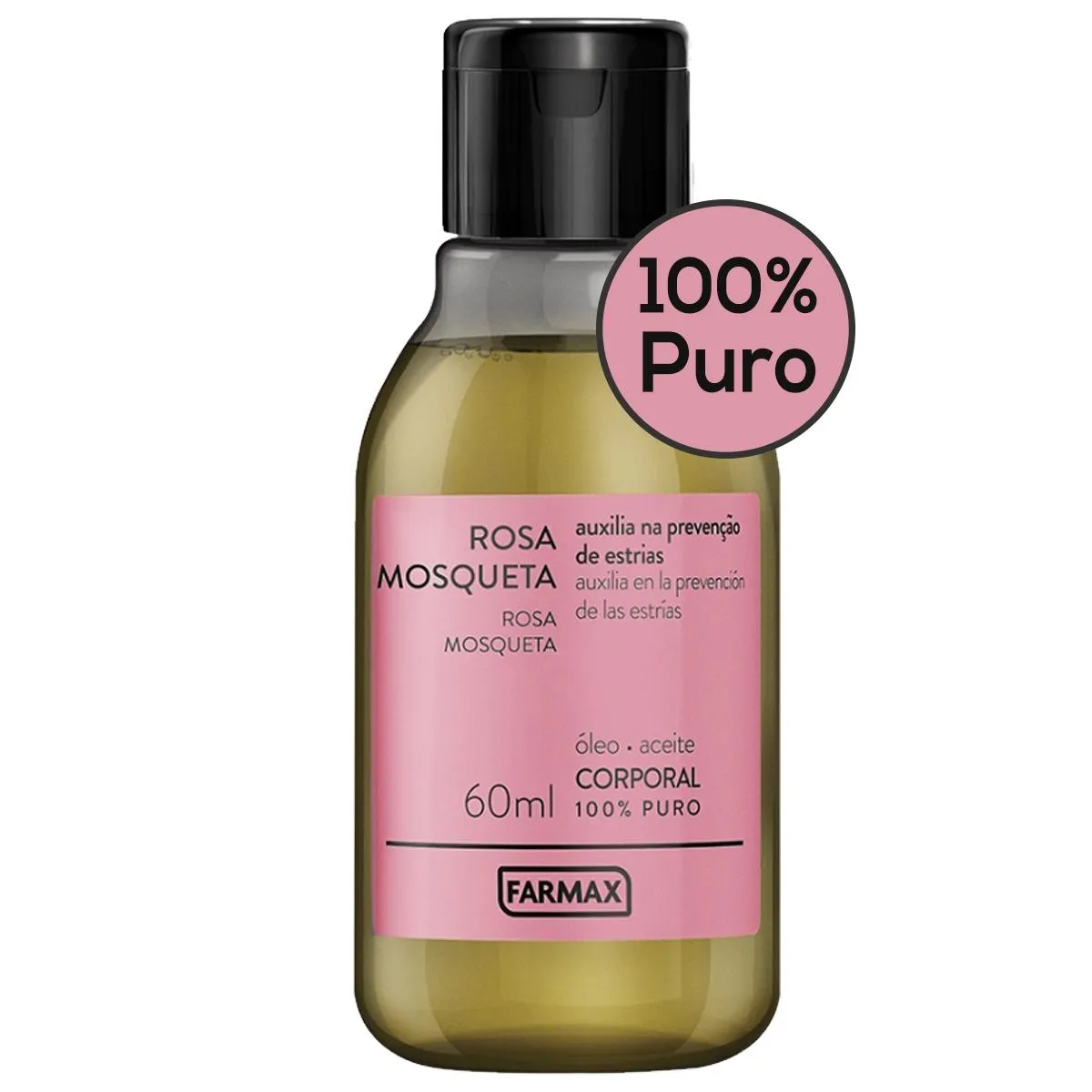 ÓLEO DE ROSA MOSQUETA PURO FARMAX 60ML