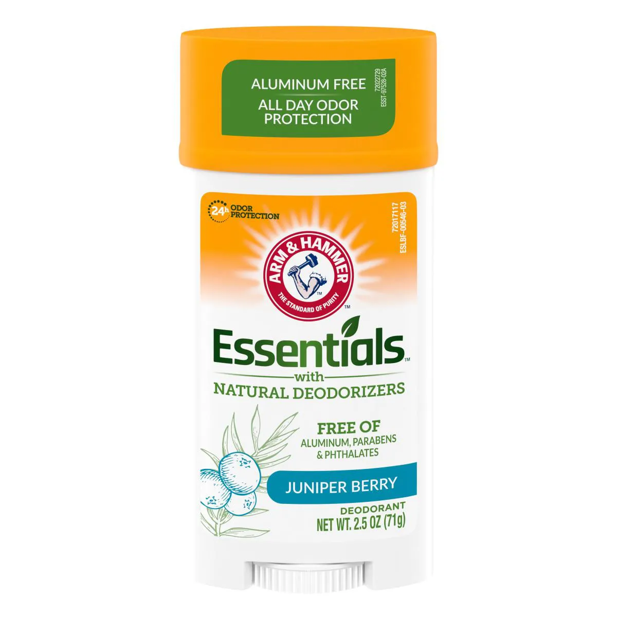 Desodorante Vegano Sem Alumínio Twist Stick Barra Arm & Hammer Essentials Juniper Berry 24h 71g