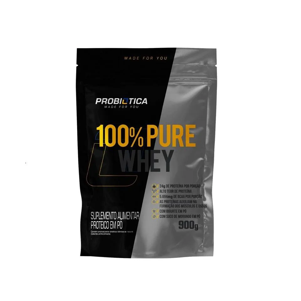 100% PURE WHEY REFIL (900G) - SABOR: IOGURTE C/ COCO