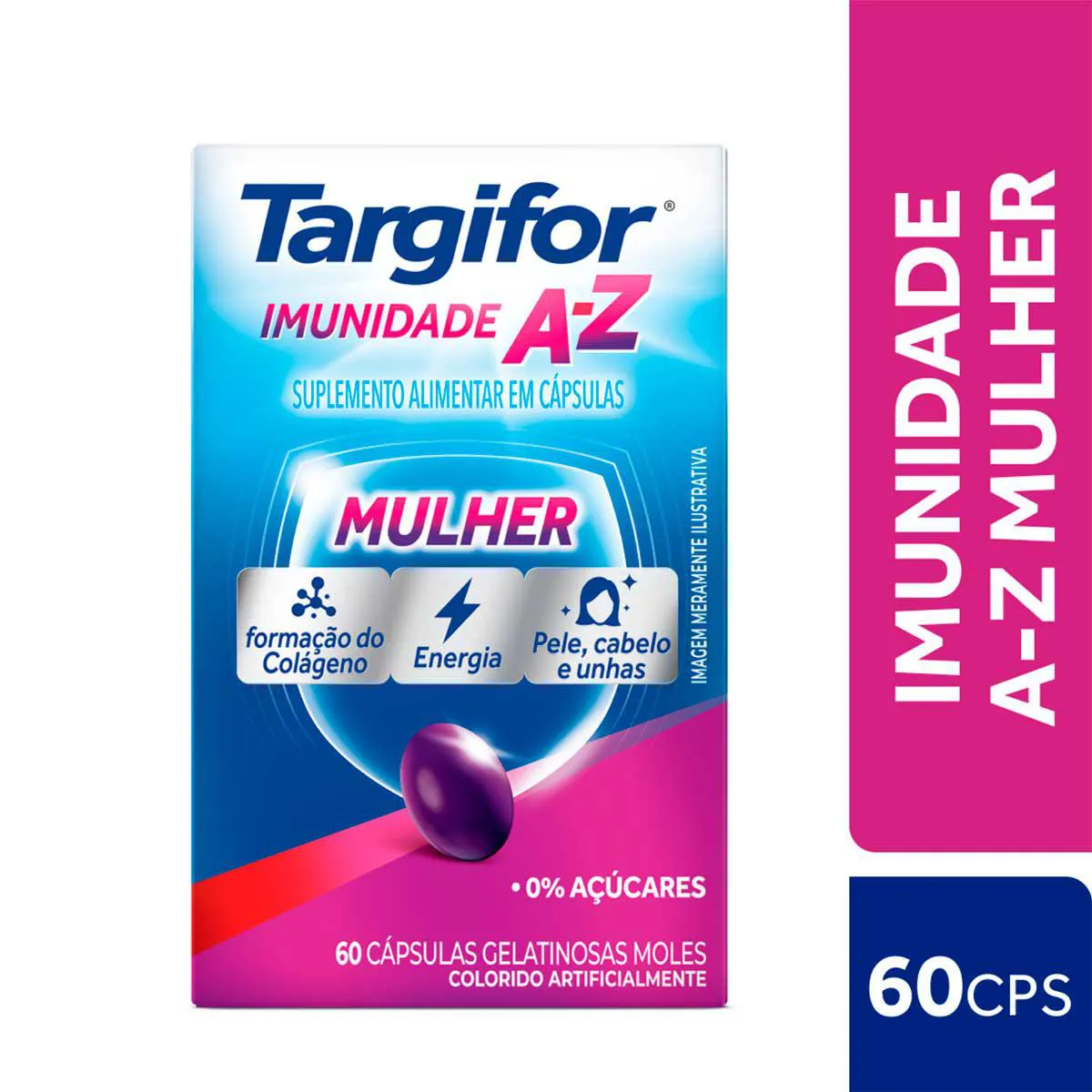 Polivitamínico Targifor Mulher Imunidade A-Z 60 Cápsulas