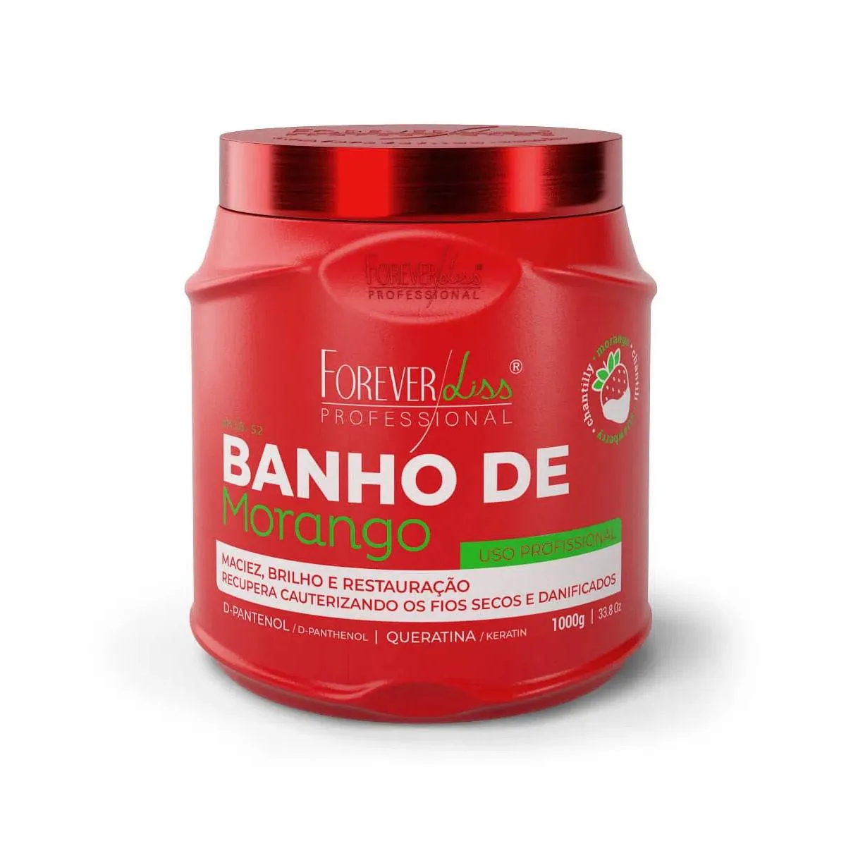 MASCARA BANHO DE VERNIZ MORANGO FOREVER LISS 1 KG