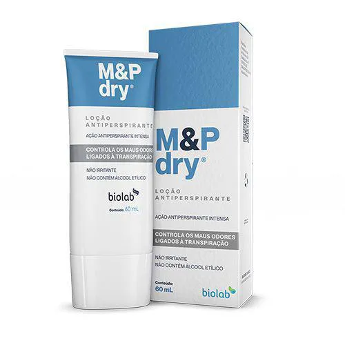 Loção Antiperspirante para Mãos e Pés Biolab M&P Dry com 60ml