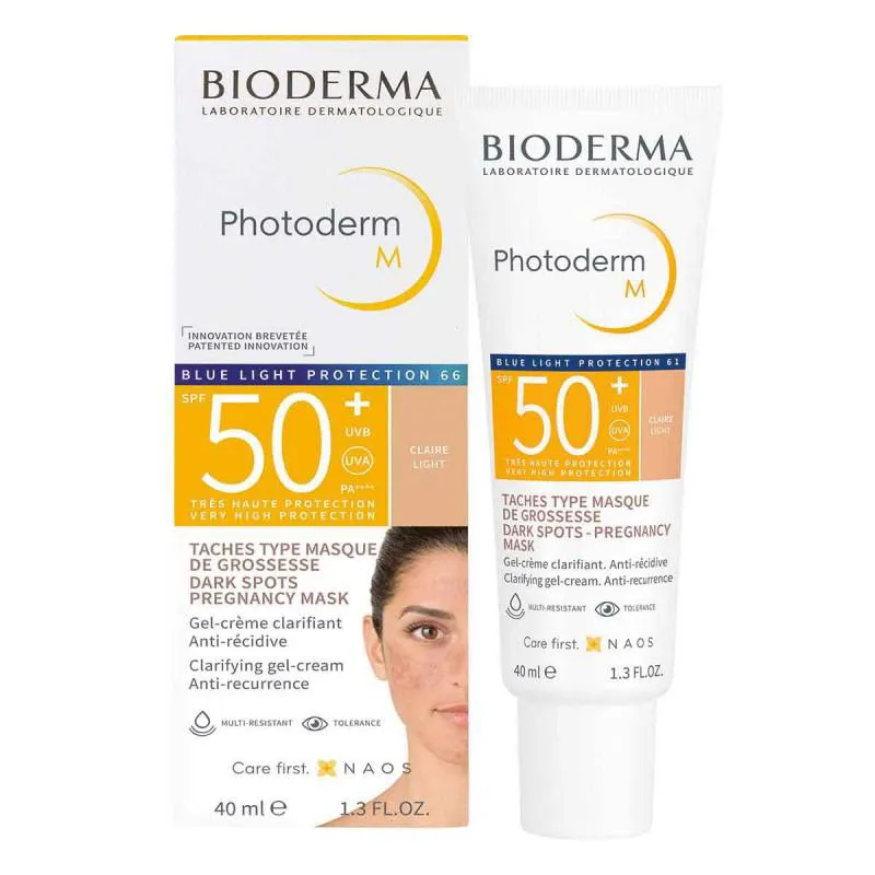 PROTETOR SOLAR FACIAL BIODERMA PHOTODERM M FONCEE FPS50+ PELE CLARA 40ML