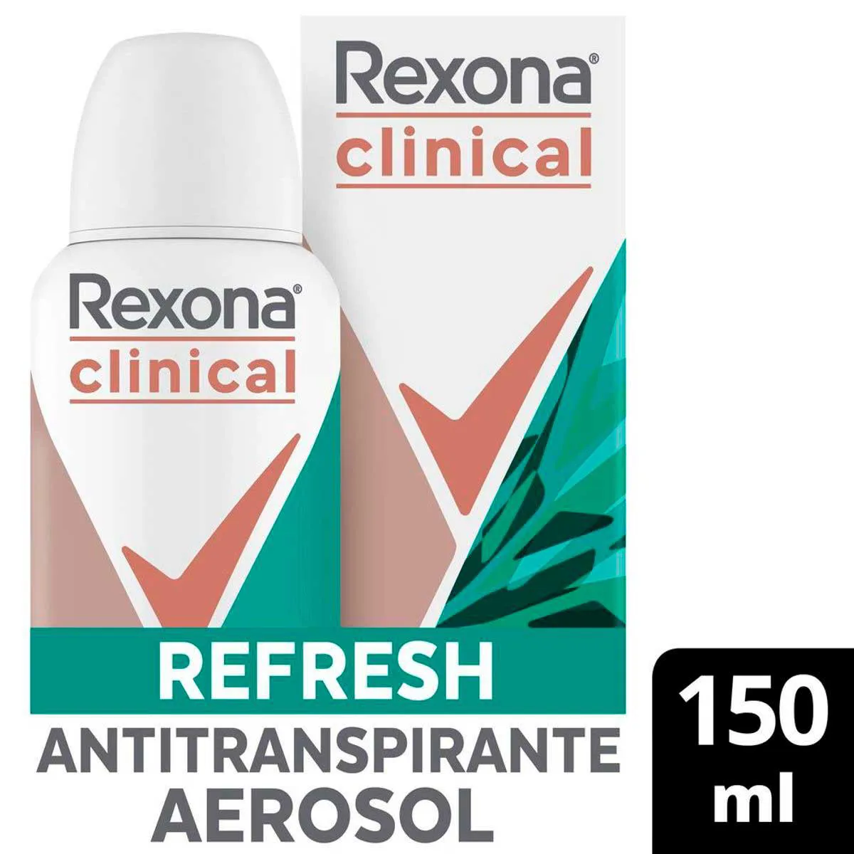 Desodorante Antitranspirante Aerosol Rexona Clinical Refresh Feminino 96h 150ml