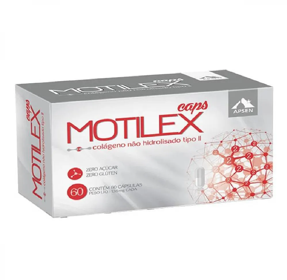 COLáGENO TIPO II NãO HIDROLISADO MOTILEX 60 CáPSULAS – APSEN