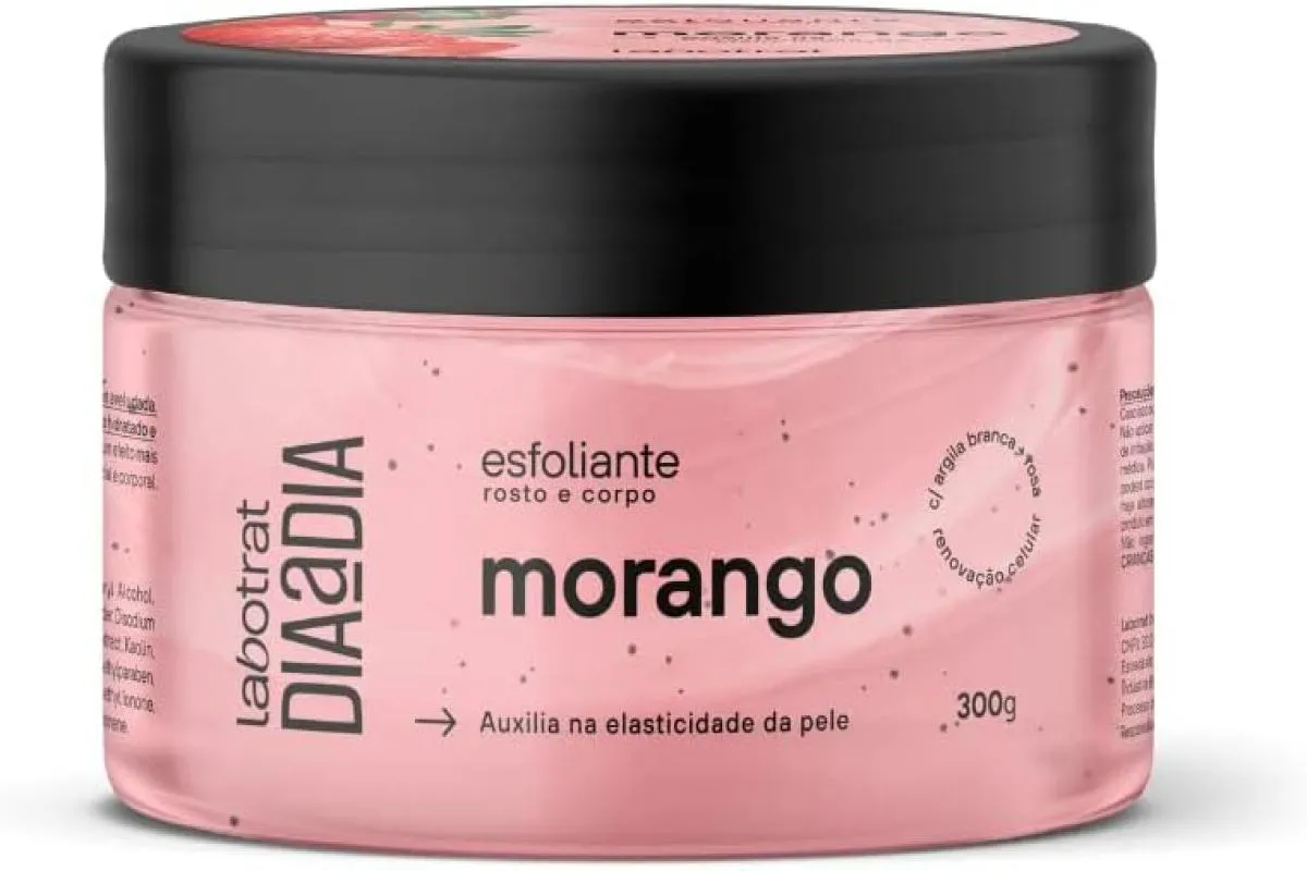ESFOLIANTE CORPO E ROSTO LABOTRAT DE MORANGO 300G