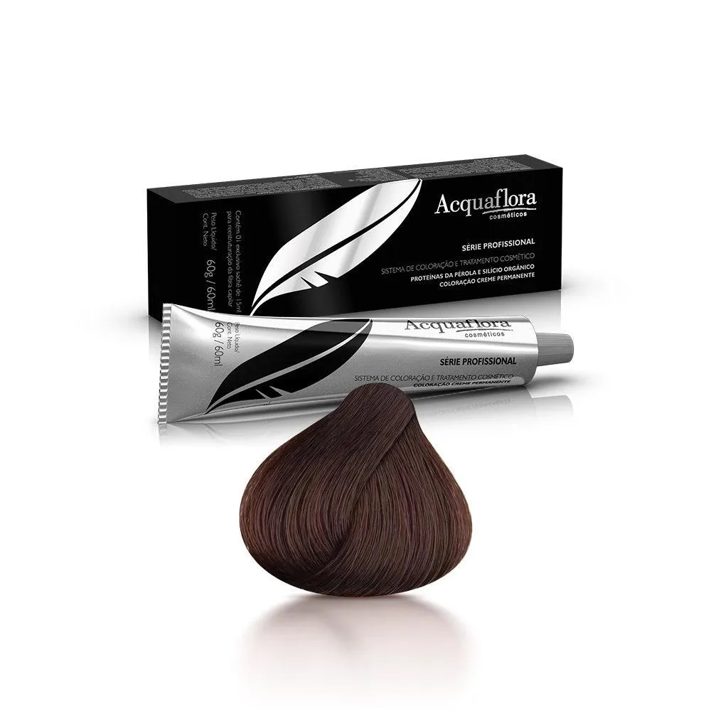TINTURA ACQUAFLORA 4.77 CASTANHO NATURAL MARROM INTENSO