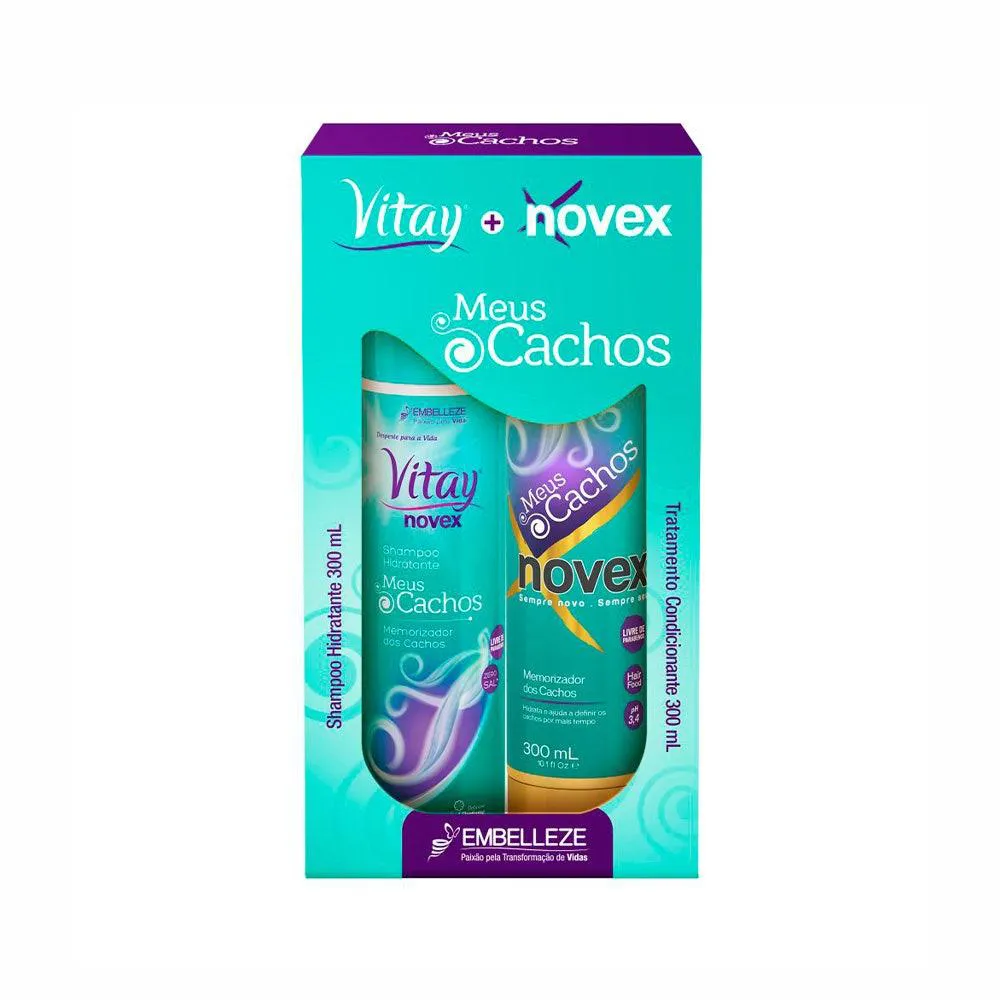 KIT SHAMPOO + CONDICIONADOR NOVEX REVITAY MEUS CACHOS