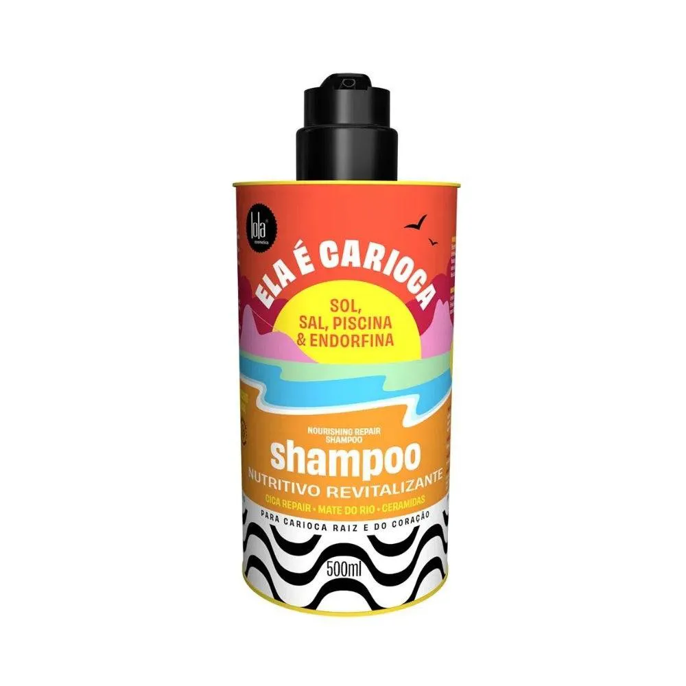 SHAMPOO NUTRITIVO LOLA COSMETICS ELA É CARIOCA LOLA VAI À PRAIA 500ML