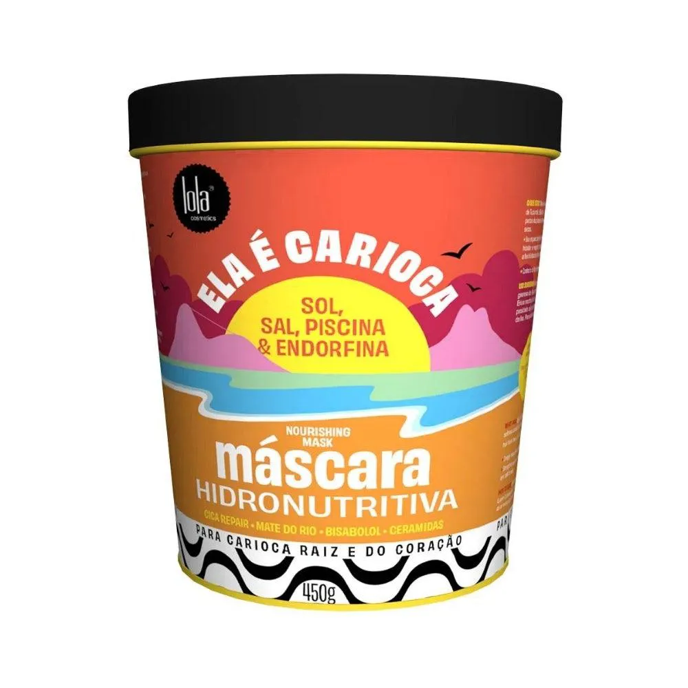 MáSCARA HIDRONUTRITIVA LOLA COSMéTICOS ELA É CARIOCA LOLA VAI À PRAIA 450GR