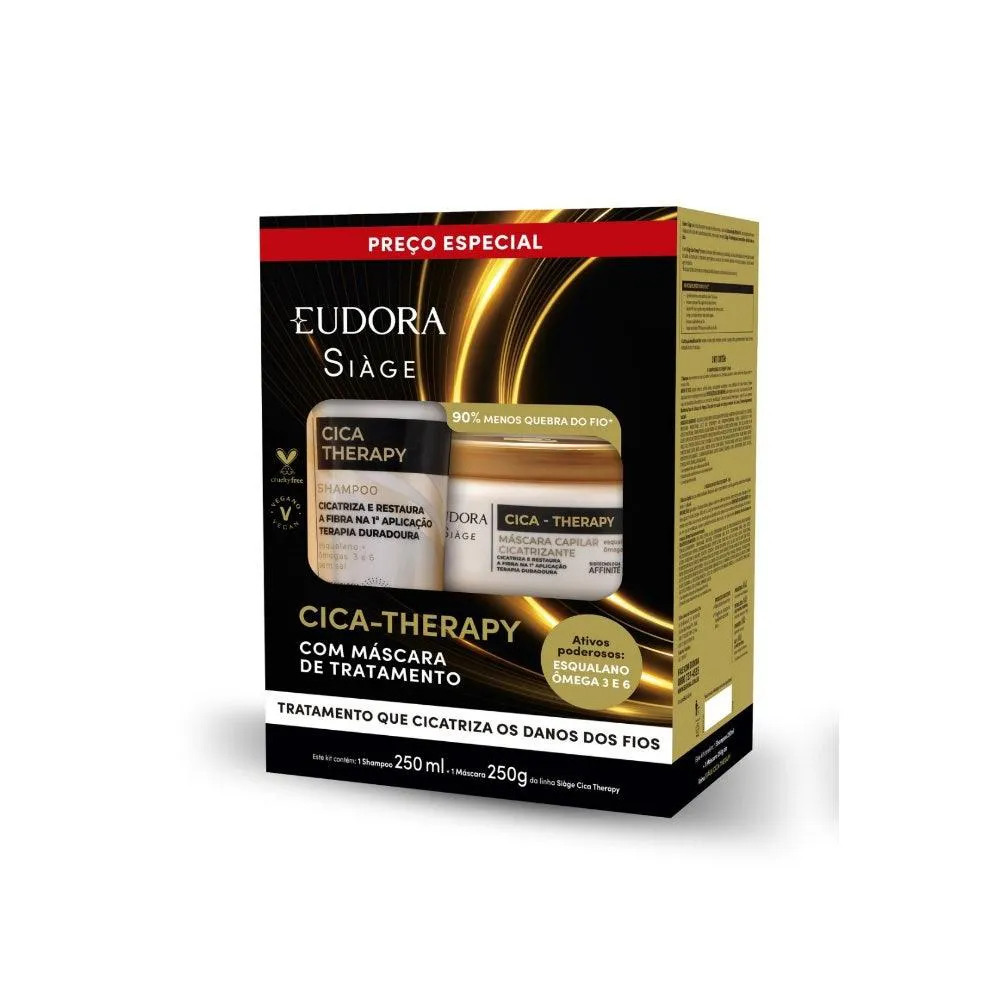 KIT SHAMPOO 250ML + MáSCARA 250G SIàGE CICA THERAPY