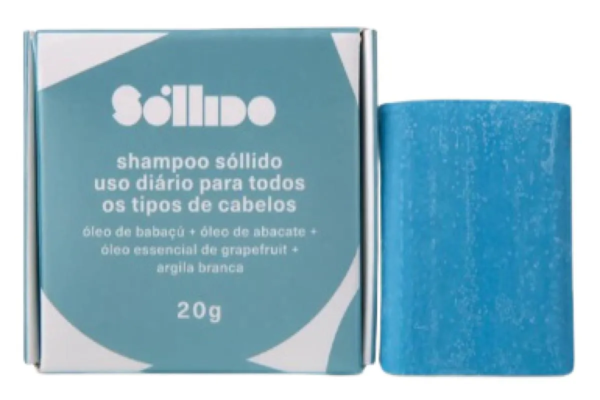 Shampoo Vegano Sóllido Uso Diário 20g