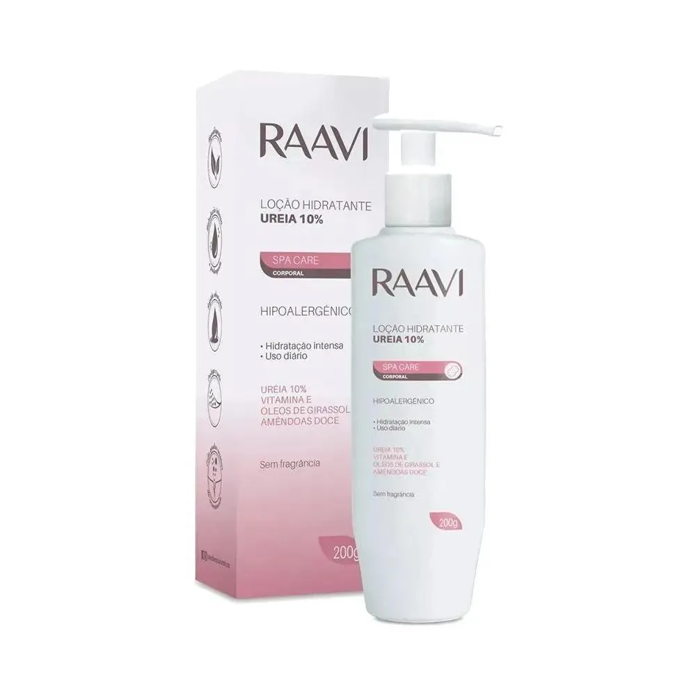 LOçãO HIDRATANTE CORPORAL RAAVI UREIA 10% 200G