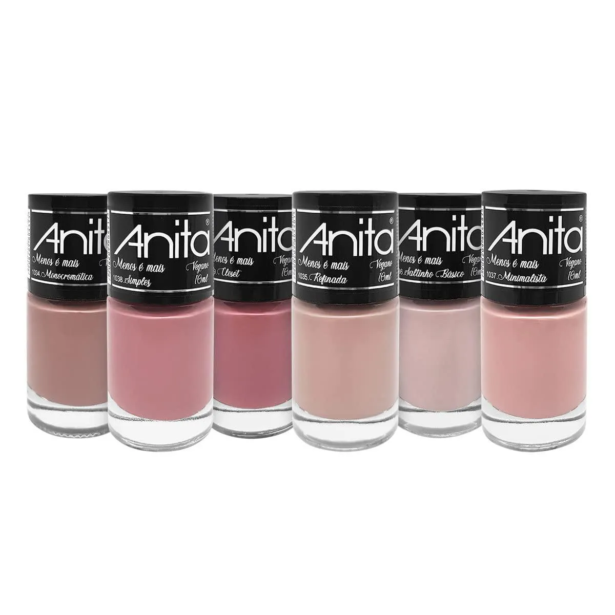 KIT ESMALTES ANITA MENOS é MAIS (6 ITENS)